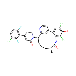 C[C@@H]1CCC[C@H](N2CCC(c3c(F)ccc(Cl)c3F)=CC2=O)c2cc(ccn2)-c2cc(Cl)c(O)c(Cl)c2NC1=O ZINC001772603895