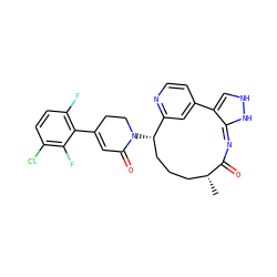 C[C@@H]1CCC[C@H](N2CCC(c3c(F)ccc(Cl)c3F)=CC2=O)c2cc(ccn2)C2=CNN/C2=N\C1=O ZINC000220118615