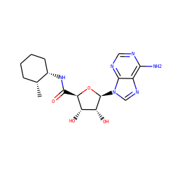 C[C@@H]1CCCC[C@@H]1NC(=O)[C@H]1O[C@@H](n2cnc3c(N)ncnc32)[C@H](O)[C@@H]1O ZINC000013861522