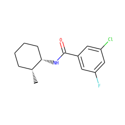 C[C@@H]1CCCC[C@@H]1NC(=O)c1cc(F)cc(Cl)c1 ZINC000114426655