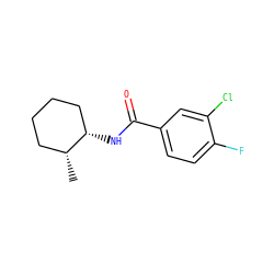 C[C@@H]1CCCC[C@@H]1NC(=O)c1ccc(F)c(Cl)c1 ZINC000114427554