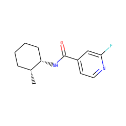 C[C@@H]1CCCC[C@@H]1NC(=O)c1ccnc(F)c1 ZINC000041038709