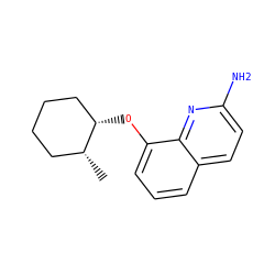 C[C@@H]1CCCC[C@@H]1Oc1cccc2ccc(N)nc12 ZINC000028383633