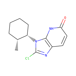 C[C@@H]1CCCC[C@@H]1n1c(Cl)nc2ccc(=O)[nH]c21 ZINC000118271416