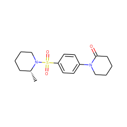 C[C@@H]1CCCCN1S(=O)(=O)c1ccc(N2CCCCC2=O)cc1 ZINC000095588789