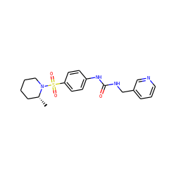C[C@@H]1CCCCN1S(=O)(=O)c1ccc(NC(=O)NCc2cccnc2)cc1 ZINC000096271365