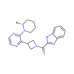 C[C@@H]1CCCCN1c1nccnc1C1CN(C(=O)c2nc3ccccc3[nH]2)C1 ZINC000145546685