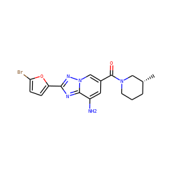 C[C@@H]1CCCN(C(=O)c2cc(N)c3nc(-c4ccc(Br)o4)nn3c2)C1 ZINC000003991475