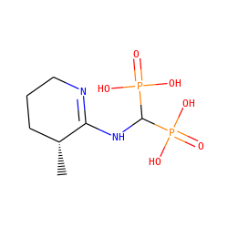 C[C@@H]1CCCN=C1NC(P(=O)(O)O)P(=O)(O)O ZINC000013884498