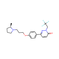 C[C@@H]1CCCN1CCCOc1ccc(-c2ccc(=O)n(CC(F)(F)F)n2)cc1 ZINC000072118730