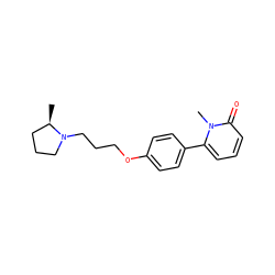 C[C@@H]1CCCN1CCCOc1ccc(-c2cccc(=O)n2C)cc1 ZINC000073159415
