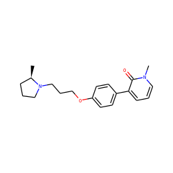 C[C@@H]1CCCN1CCCOc1ccc(-c2cccn(C)c2=O)cc1 ZINC000073159420