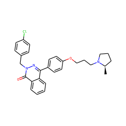 C[C@@H]1CCCN1CCCOc1ccc(-c2nn(Cc3ccc(Cl)cc3)c(=O)c3ccccc23)cc1 ZINC000072127957