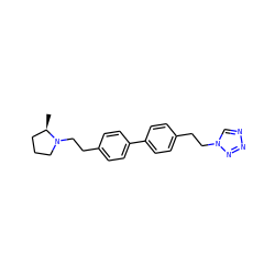 C[C@@H]1CCCN1CCc1ccc(-c2ccc(CCn3cnnn3)cc2)cc1 ZINC000147381027