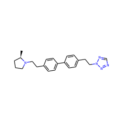 C[C@@H]1CCCN1CCc1ccc(-c2ccc(CCn3ncnn3)cc2)cc1 ZINC000147381240