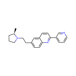 C[C@@H]1CCCN1CCc1ccc2nc(-c3cccnc3)ccc2c1 ZINC000013983236