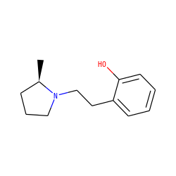 C[C@@H]1CCCN1CCc1ccccc1O ZINC000029131282
