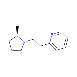 C[C@@H]1CCCN1CCc1ccccn1 ZINC000029130475