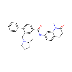 C[C@@H]1CCCN1Cc1cc(C(=O)Nc2ccc3c(c2)N(C)C(=O)CC3)ccc1-c1ccccc1 ZINC000068250575