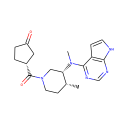 C[C@@H]1CCN(C(=O)[C@@H]2CCC(=O)C2)C[C@@H]1N(C)c1ncnc2[nH]ccc12 ZINC000038444250