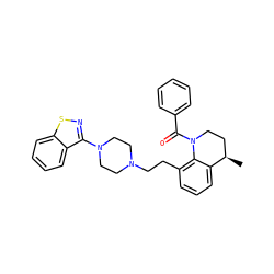 C[C@@H]1CCN(C(=O)c2ccccc2)c2c(CCN3CCN(c4nsc5ccccc45)CC3)cccc21 ZINC000028526236