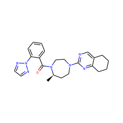 C[C@@H]1CCN(c2ncc3c(n2)CCCC3)CCN1C(=O)c1ccccc1-n1nccn1 ZINC000049036445