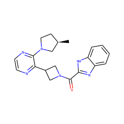 C[C@@H]1CCN(c2nccnc2C2CN(C(=O)c3nc4ccccc4[nH]3)C2)C1 ZINC000143944649
