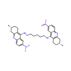 C[C@@H]1CCc2c(nc3ccc([N+](=O)[O-])cc3c2NCCCCCCNc2c3c(nc4ccc([N+](=O)[O-])cc24)C[C@H](C)CC3)C1 ZINC000653913842