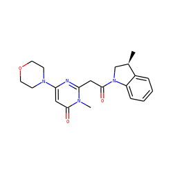 C[C@@H]1CN(C(=O)Cc2nc(N3CCOCC3)cc(=O)n2C)c2ccccc21 ZINC000115066164