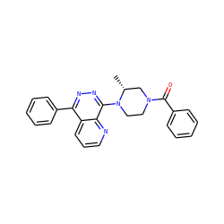 C[C@@H]1CN(C(=O)c2ccccc2)CCN1c1nnc(-c2ccccc2)c2cccnc12 ZINC000058519986