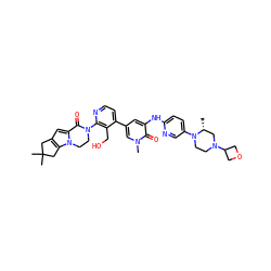 C[C@@H]1CN(C2COC2)CCN1c1ccc(Nc2cc(-c3ccnc(N4CCn5c(cc6c5CC(C)(C)C6)C4=O)c3CO)cn(C)c2=O)nc1 ZINC000220197927