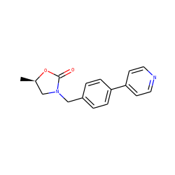 C[C@@H]1CN(Cc2ccc(-c3ccncc3)cc2)C(=O)O1 ZINC000040410730