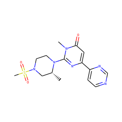 C[C@@H]1CN(S(C)(=O)=O)CCN1c1nc(-c2ccncn2)cc(=O)n1C ZINC000139487858