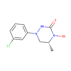 C[C@@H]1CN(c2cccc(Cl)c2)NC(=O)N1O ZINC000013759127