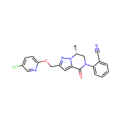 C[C@@H]1CN(c2ccccc2C#N)C(=O)c2cc(COc3ccc(Cl)cn3)nn21 ZINC000473106997