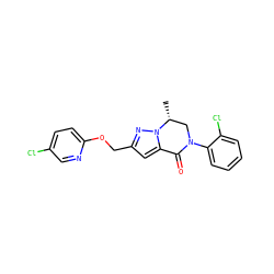 C[C@@H]1CN(c2ccccc2Cl)C(=O)c2cc(COc3ccc(Cl)cn3)nn21 ZINC000473106857
