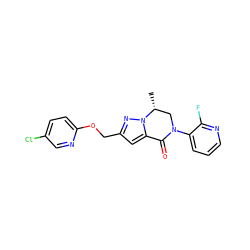 C[C@@H]1CN(c2cccnc2F)C(=O)c2cc(COc3ccc(Cl)cn3)nn21 ZINC000473084580