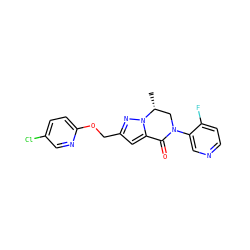 C[C@@H]1CN(c2cnccc2F)C(=O)c2cc(COc3ccc(Cl)cn3)nn21 ZINC000473082910