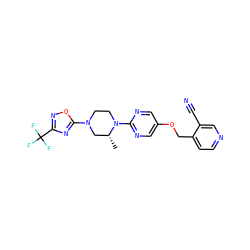 C[C@@H]1CN(c2nc(C(F)(F)F)no2)CCN1c1ncc(OCc2ccncc2C#N)cn1 ZINC000068250904