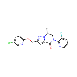 C[C@@H]1CN(c2ncccc2F)C(=O)c2cc(COc3ccc(Cl)cn3)nn21 ZINC000473082629