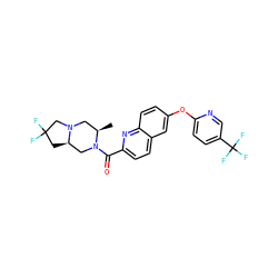 C[C@@H]1CN2CC(F)(F)C[C@@H]2CN1C(=O)c1ccc2cc(Oc3ccc(C(F)(F)F)cn3)ccc2n1 ZINC001772632600