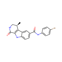 C[C@@H]1CNC(=O)c2[nH]c3ccc(C(=O)Nc4ccc(Br)cc4)cc3c21 ZINC000028902152