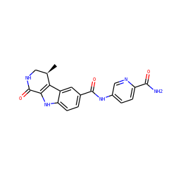 C[C@@H]1CNC(=O)c2[nH]c3ccc(C(=O)Nc4ccc(C(N)=O)nc4)cc3c21 ZINC000028902234