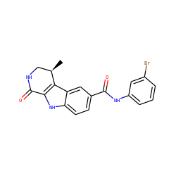 C[C@@H]1CNC(=O)c2[nH]c3ccc(C(=O)Nc4cccc(Br)c4)cc3c21 ZINC000028902051