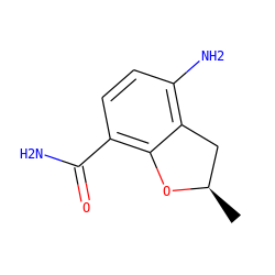 C[C@@H]1Cc2c(N)ccc(C(N)=O)c2O1 ZINC000169348793