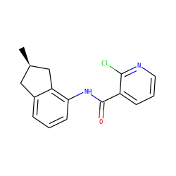 C[C@@H]1Cc2cccc(NC(=O)c3cccnc3Cl)c2C1 ZINC000103178557