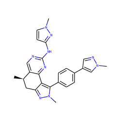 C[C@@H]1Cc2nn(C)c(-c3ccc(-c4cnn(C)c4)cc3)c2-c2nc(Nc3ccn(C)n3)ncc21 ZINC000224950112