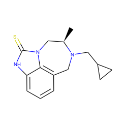 C[C@@H]1Cn2c(=S)[nH]c3cccc(c32)CN1CC1CC1 ZINC000026257834