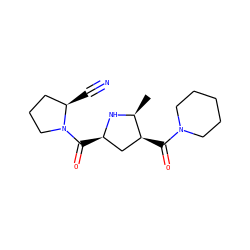 C[C@@H]1N[C@H](C(=O)N2CCC[C@H]2C#N)C[C@@H]1C(=O)N1CCCCC1 ZINC000028816311