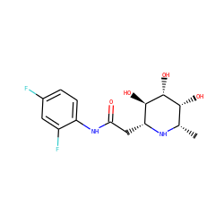 C[C@@H]1N[C@H](CC(=O)Nc2ccc(F)cc2F)[C@@H](O)[C@H](O)[C@@H]1O ZINC000096286015